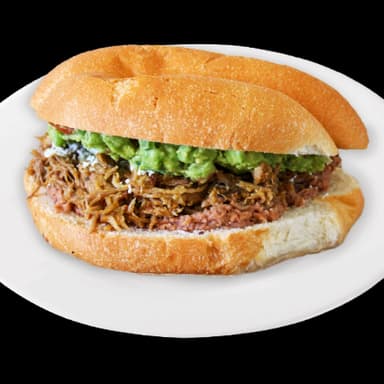 torta de pierna (en carnitas)