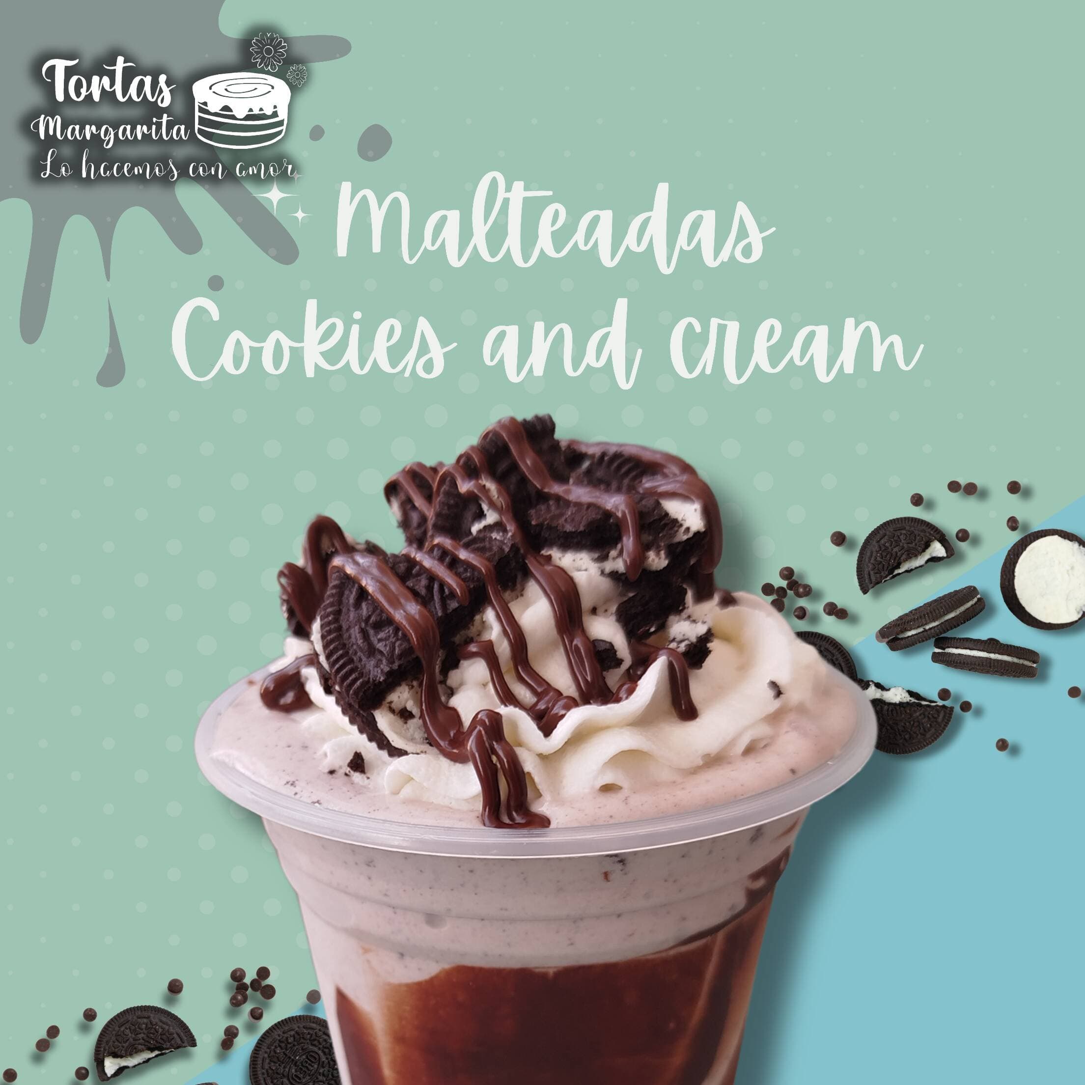Malteada de Cookies and Cream