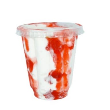 Vaso de Vainilla con Jarabe de Fresa 🍓