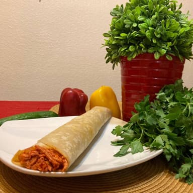 Burrito Pollo en Tinga con Chipotle de Harina