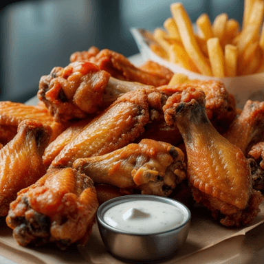 COMBO 7: 14 Alitas + 12 Boneless + Papas Grandes