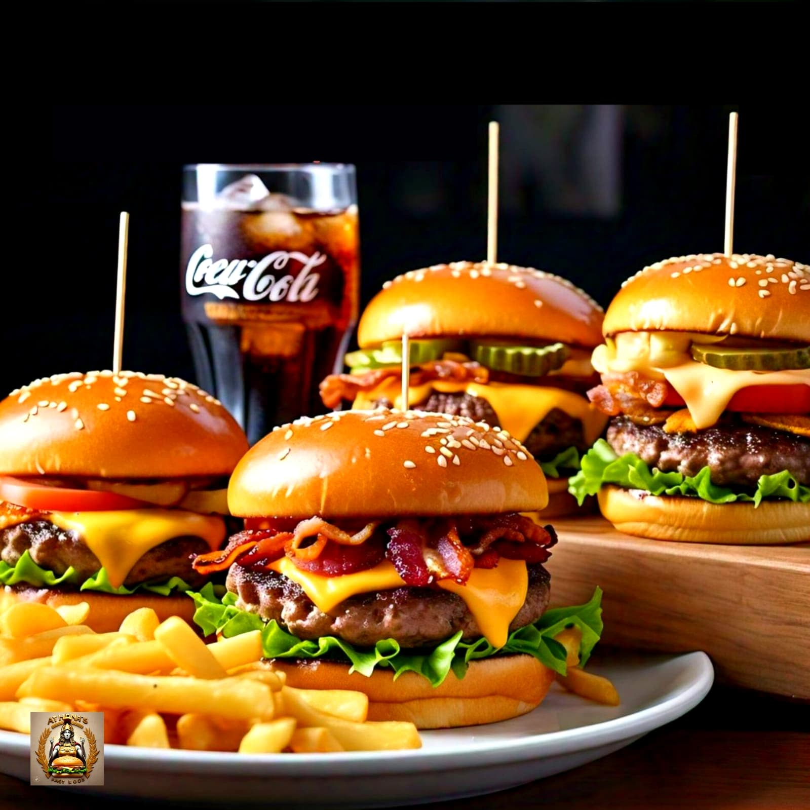 4 Hamburguesas En Combo