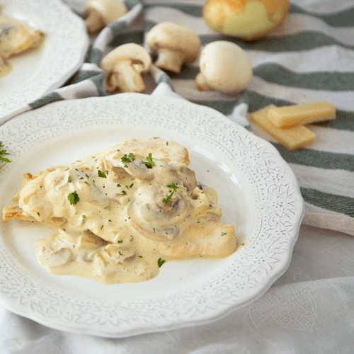 Pechuga en Crema de Champiñones