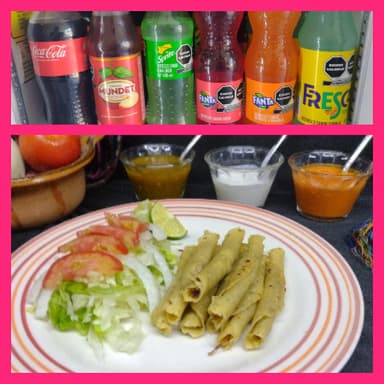 Combo COCA-COLA  Taquitos Dorados