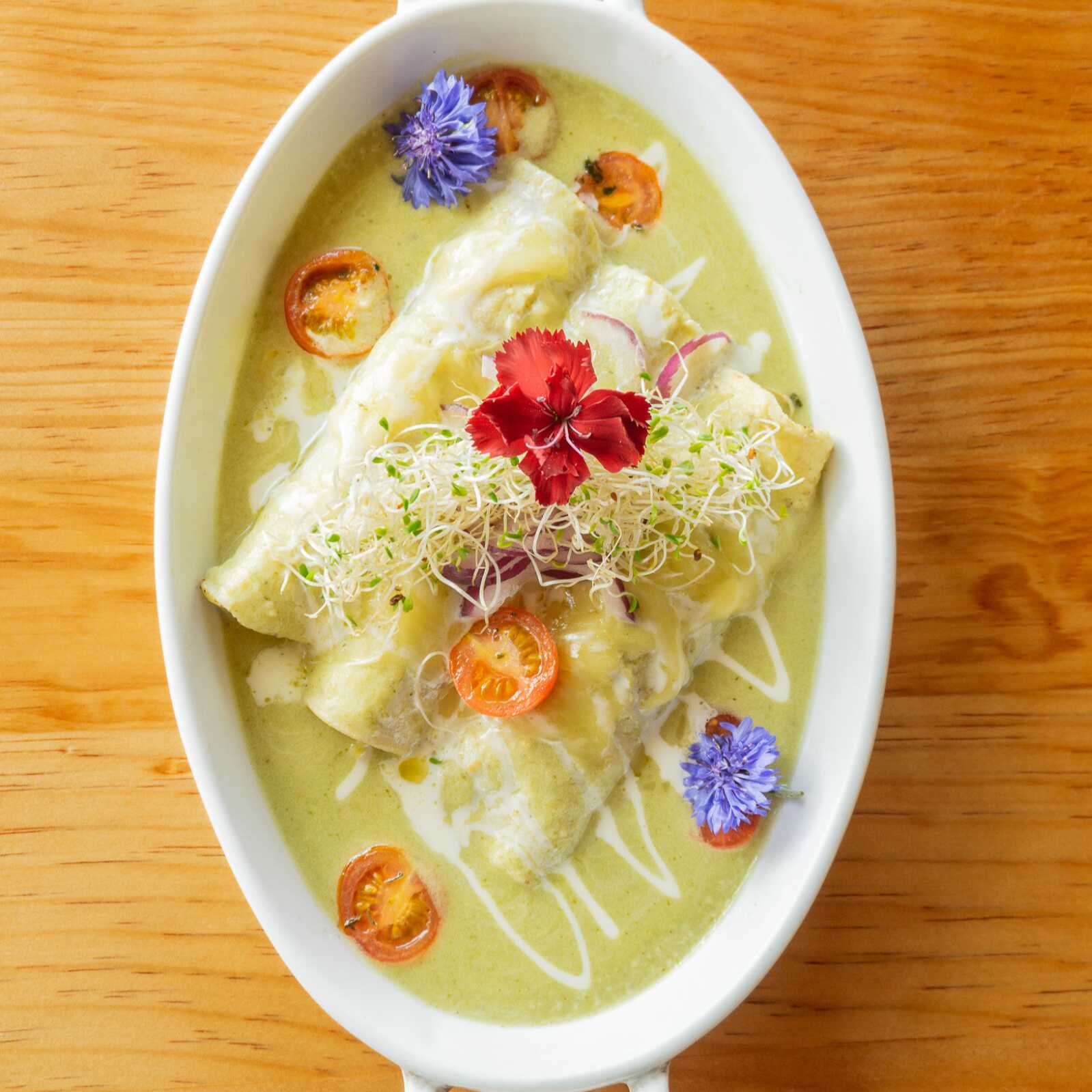 Enchiladas Verdes Gratinadas