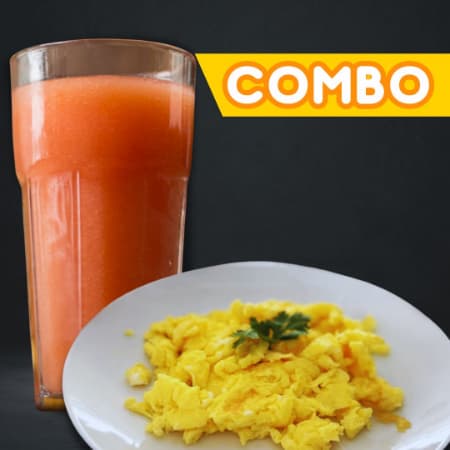 Combo Huevos Revueltos + Jugo de Papaya 16oz