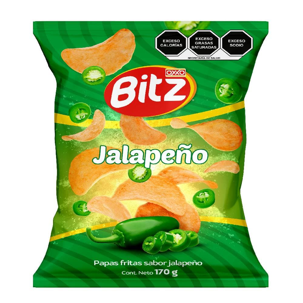 Papa Sabor Jalapeno Bitz 170 gr.