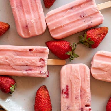 Paleta de Fresa Leche