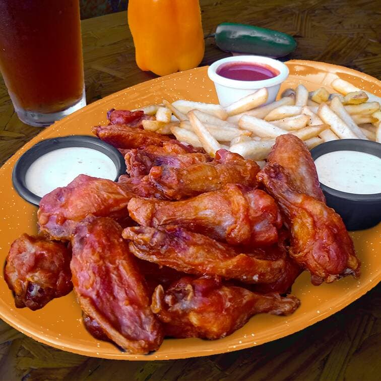 24 Warumo Wings con Papas