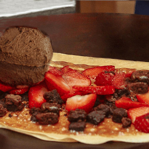 Crepe DLC/LCH Fresas Helado Chocolate