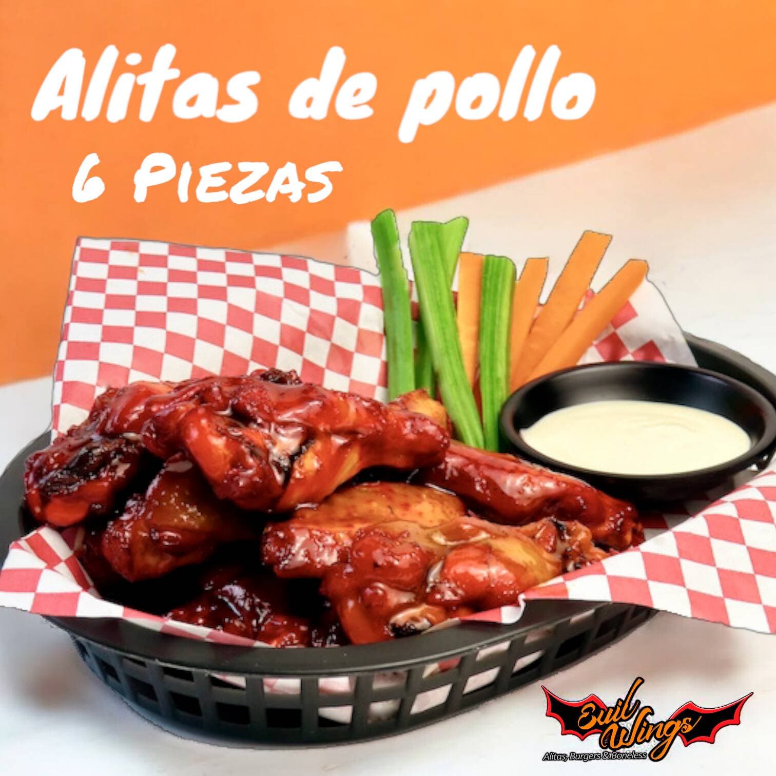Alitas de Pollo (6 Piezas)