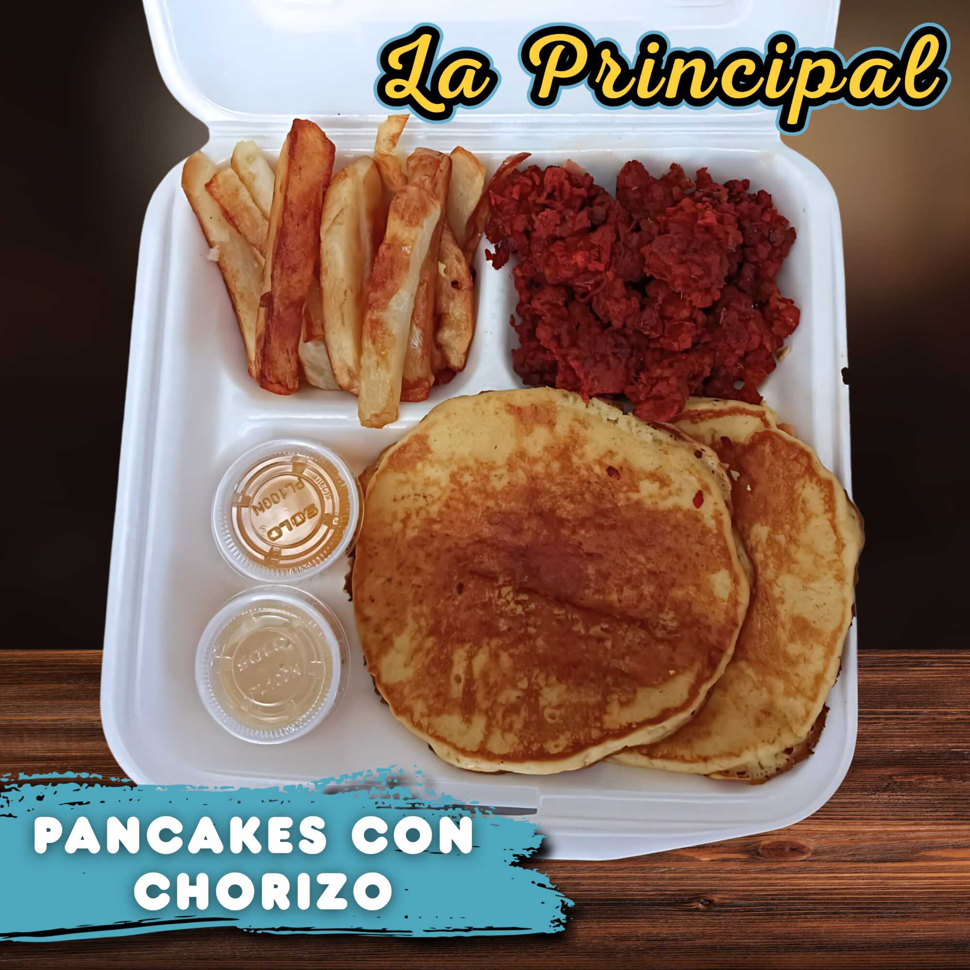 Hot Cakes Acompañados con Chorizo Español