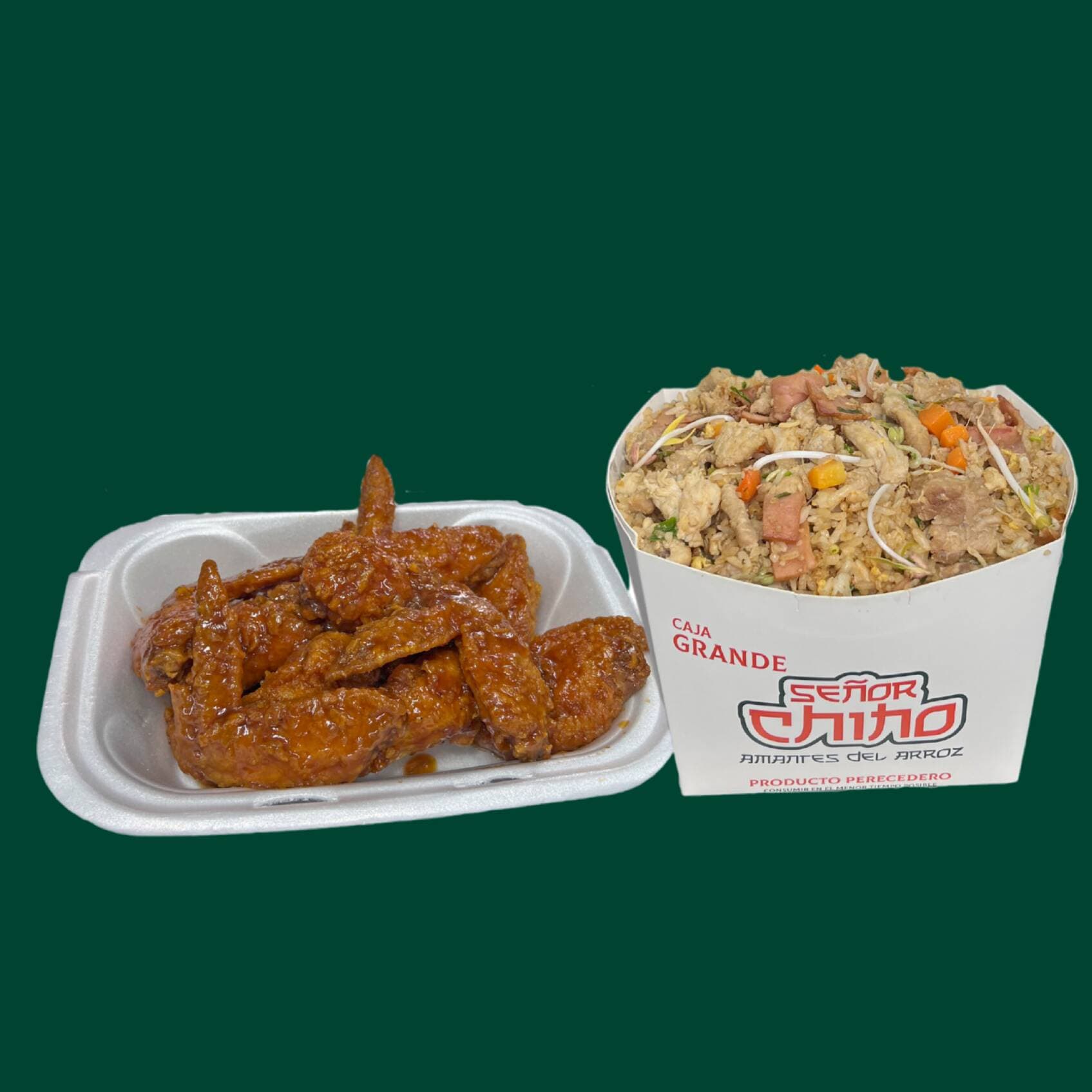 Duo Con Alitas BBQ Pequeño