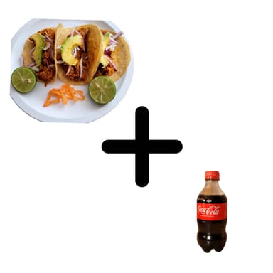 TACOS DE BISTEC DE PASTOR  + COCA 355 ML