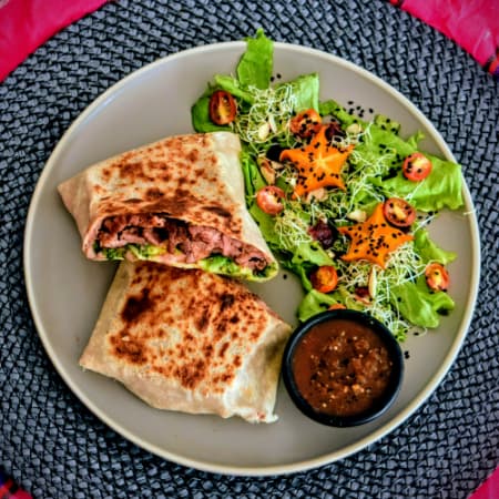 Combo Burrito Bistec + Agua Fresca