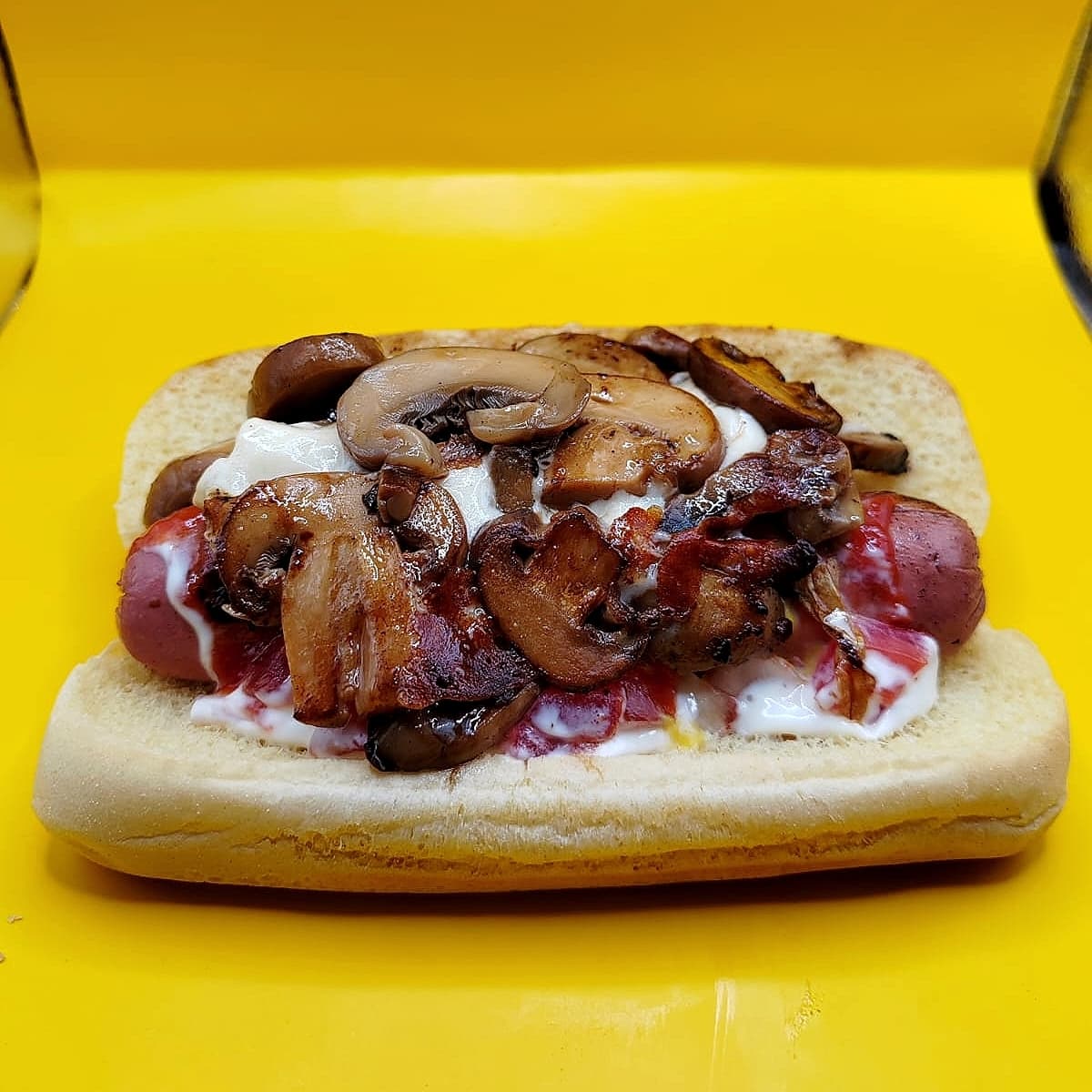 Hot Dog con Champiñones
