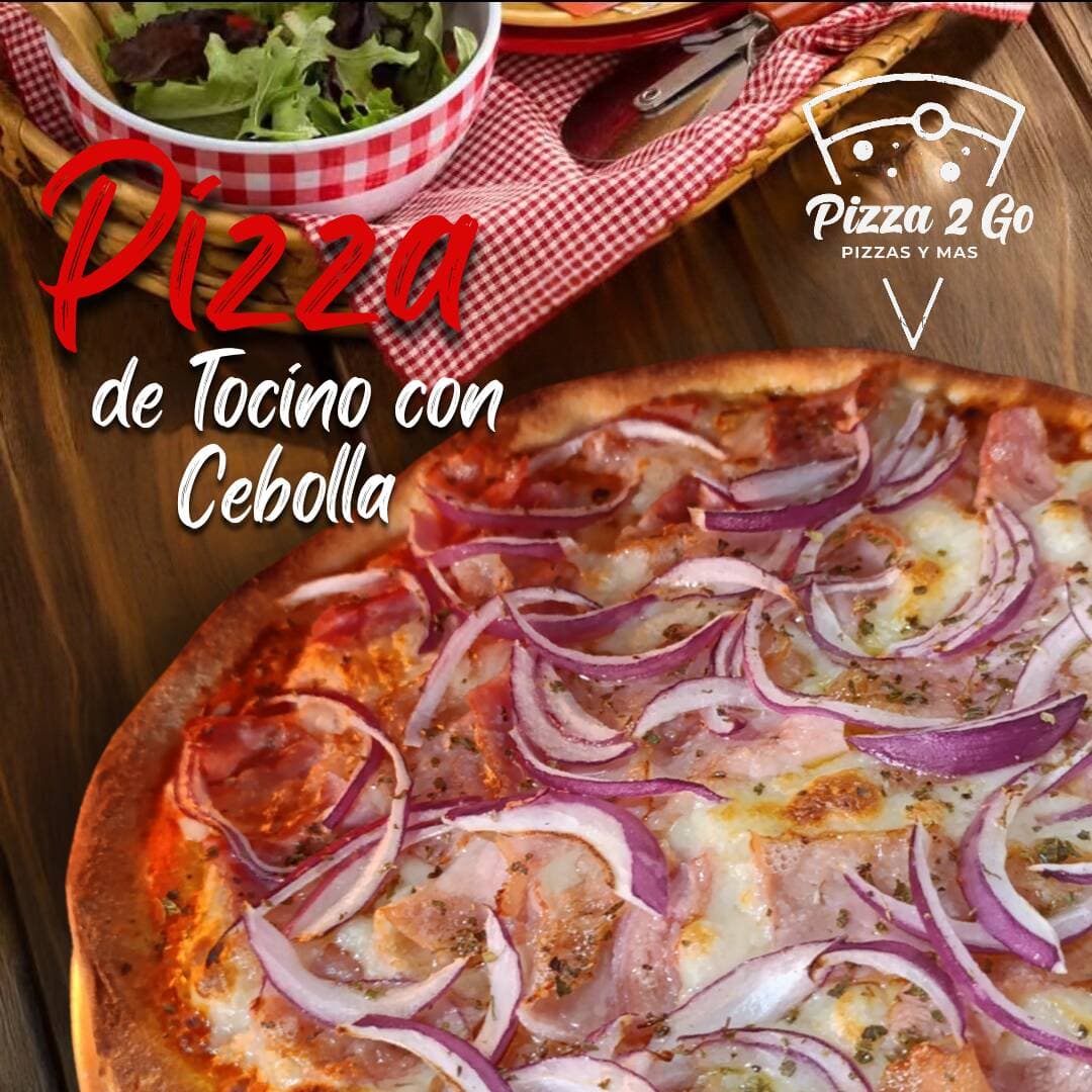 Pizza de Tocino con Cebolla Grande