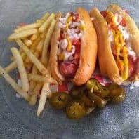 Hot dog con papas