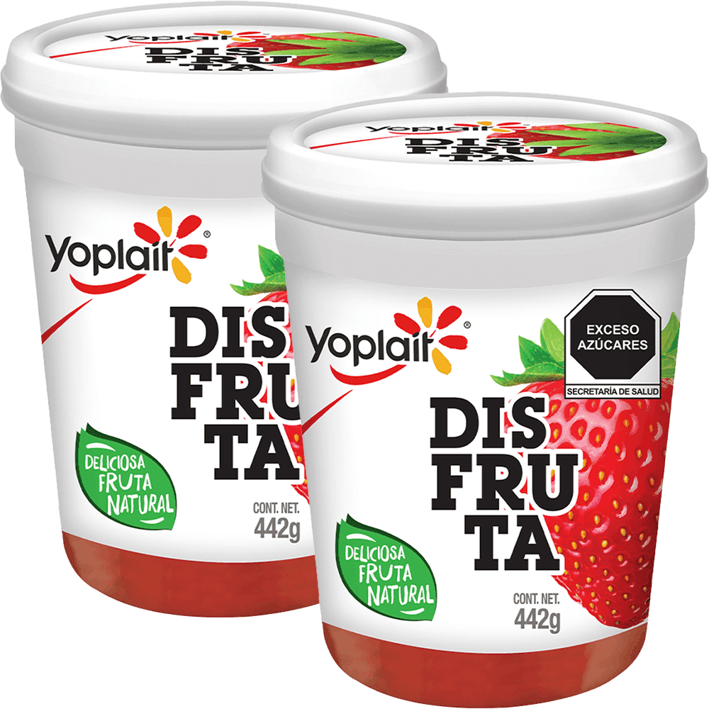 2 Yoplait Disfruta 442gr sabor Fresa