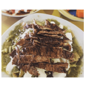 Chilaquiles con Bistec