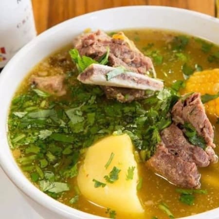 Sancocho de costilla + Arroz blanco. Copiar