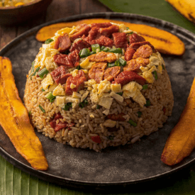 Chaufa de Cecina + Bebida Amazonica