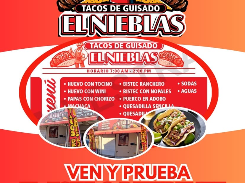 TACOS DE GUISADO EL NIEBLAS