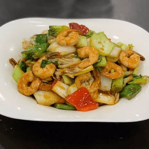 Tallarín con Langostinos
