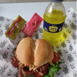 PAN CON CHORIZO CON INCA COLA