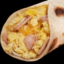 Taco Blando de  Huevo con Tocino