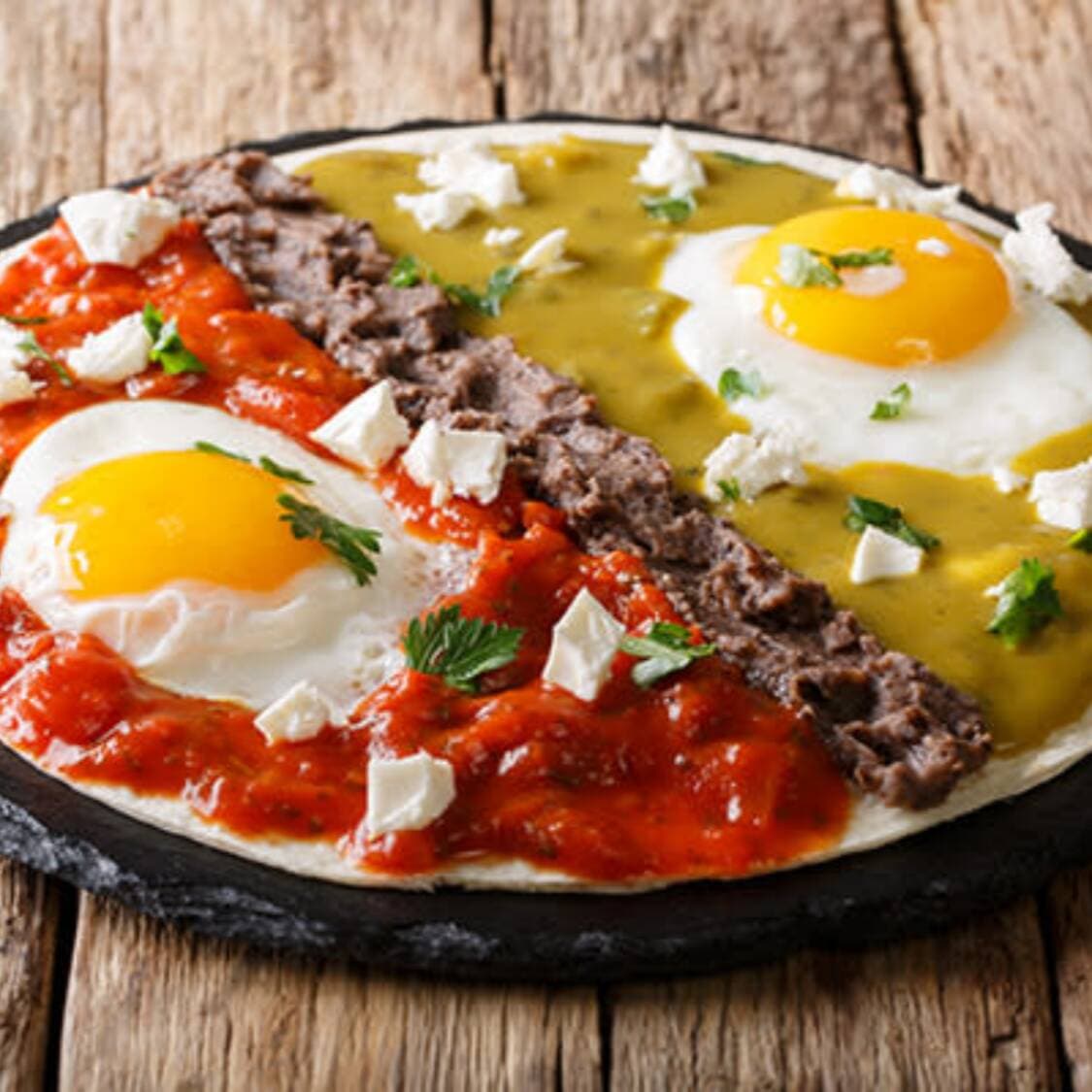 Huevos Divorciados y Acompañamientos