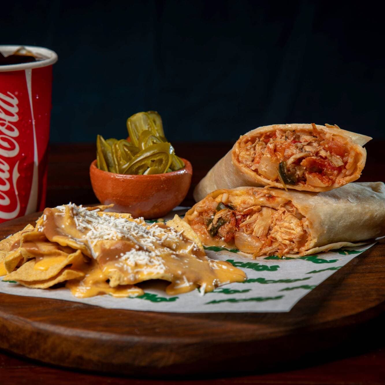 Paquete de Burrito de Pollo con Nachos