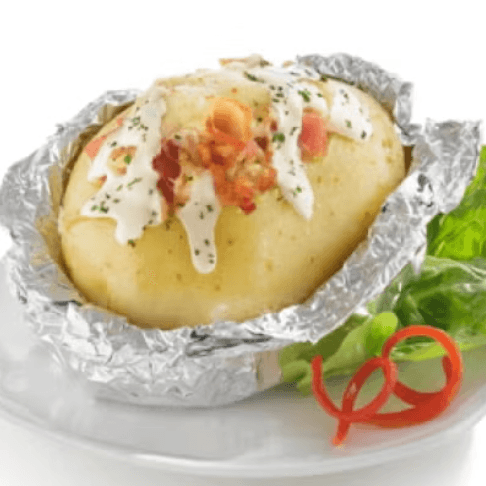 Papa Rellena de Pollo Asado