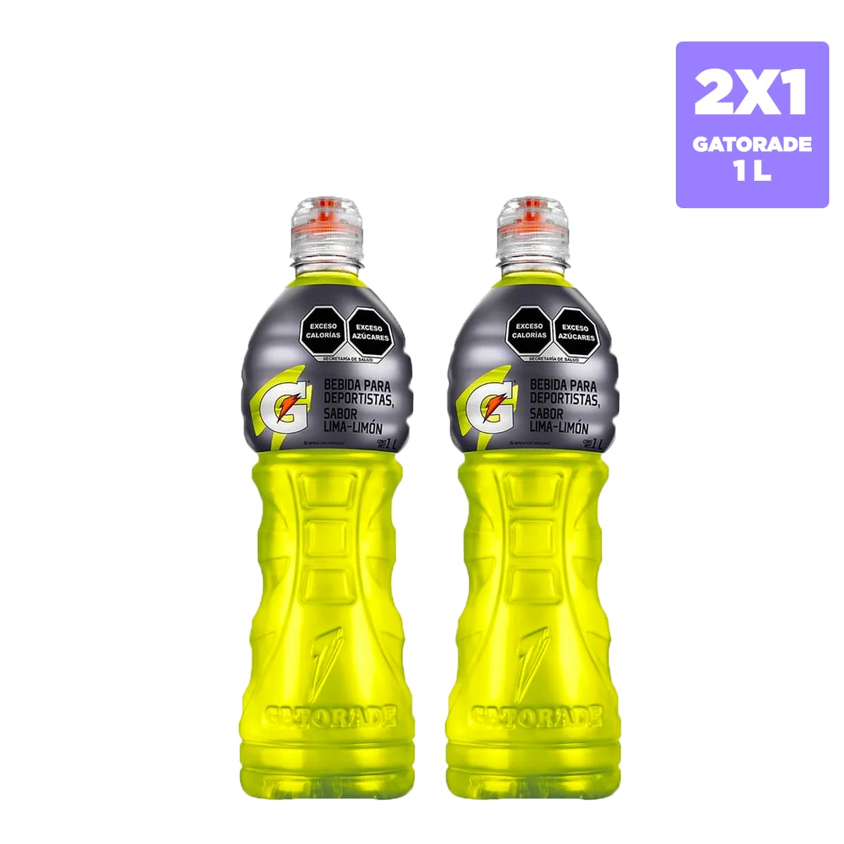 2x1 Gatorade Bebida Hidratante Sabor Lima Limón 1L