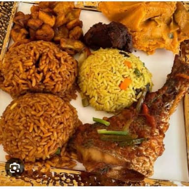 Arroz Frito con Pescado y Platano(Cocina Africana)