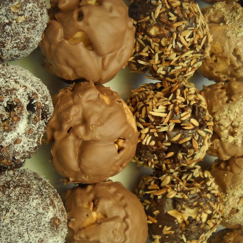 Bolas de Nieve en Chocolate