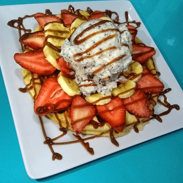 Waffle Con Helado