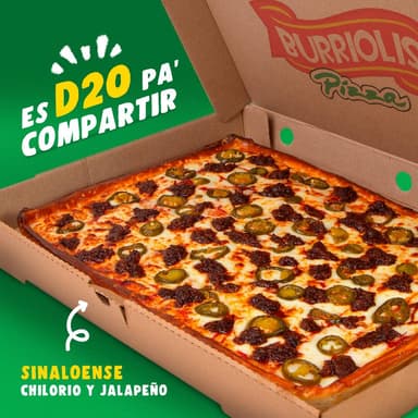 Pizza La Burra de 1 Ingrediente. (20 rebanadas)