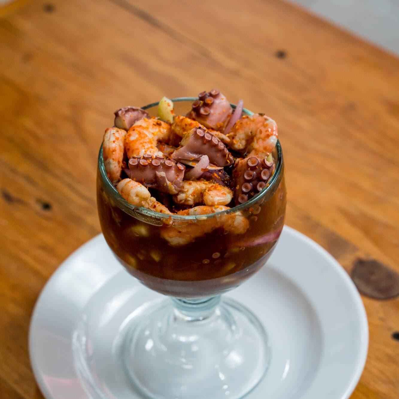 Coctel de Camaron cocido con pulpo