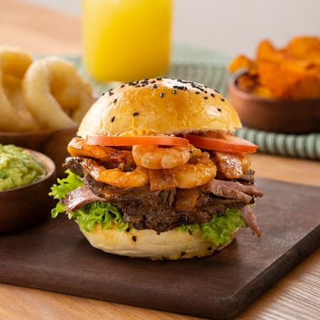 Hamburguesa Camarón con Carne