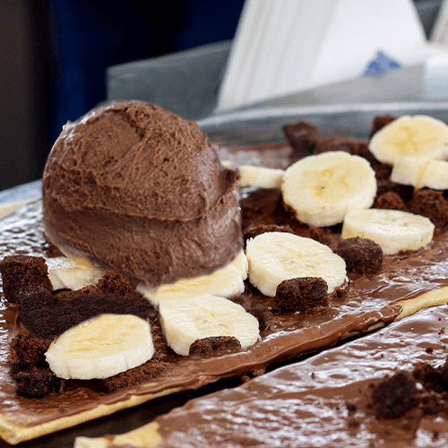 Crepe Nutella Platano Helado Chocolate