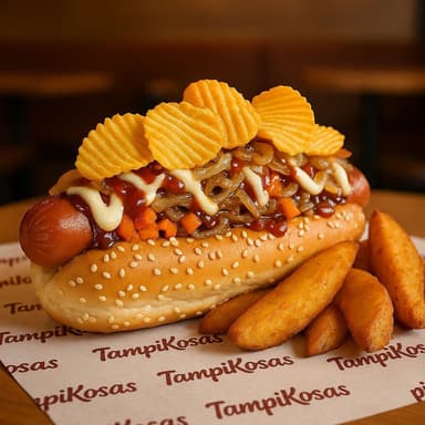 Hotdog Perron Ruffles Queso
