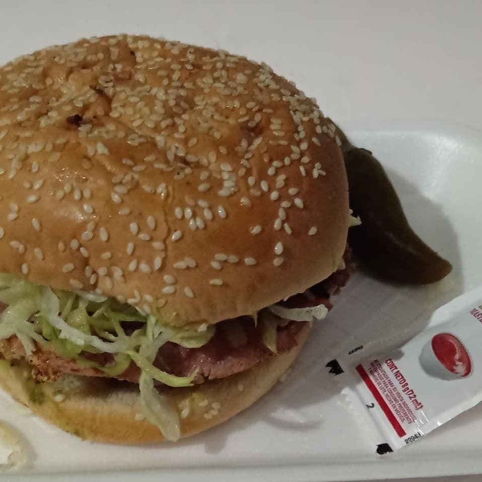 HAMBURGUESA CON CARNE ASADA