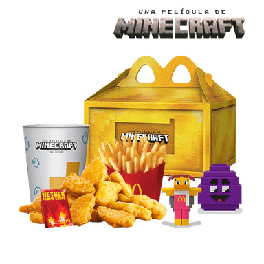 McCombo Mediano 20 Chicken McNuggets + 2 Juguetes Minecraft