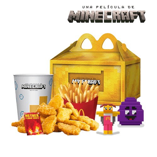 McCombo Mediano 20 Chicken McNuggets + 2 Juguetes Minecraft