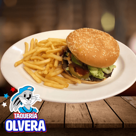 Hamburguesa Sencilla con Papas