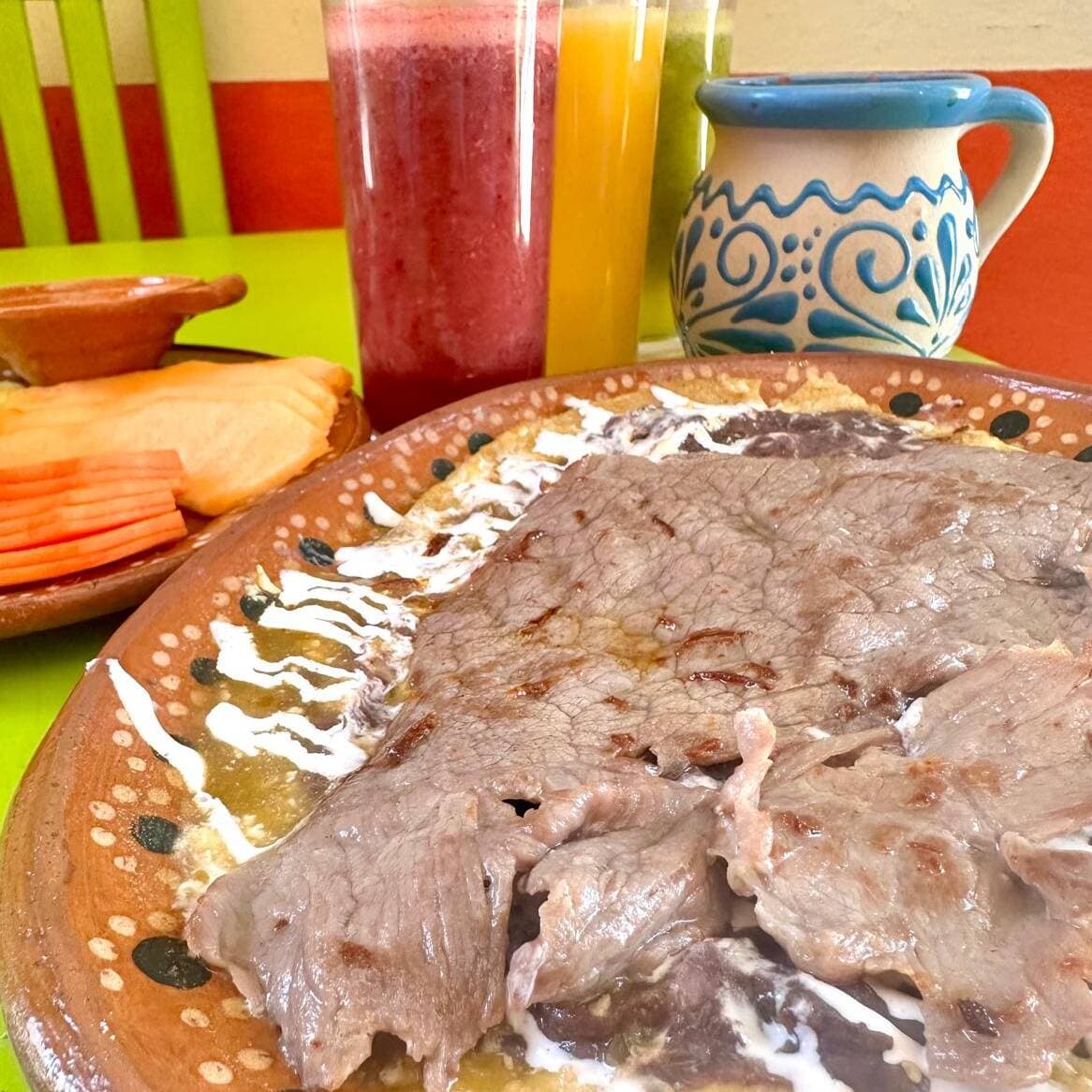 Desayuno Completo de Huarache de Cecina