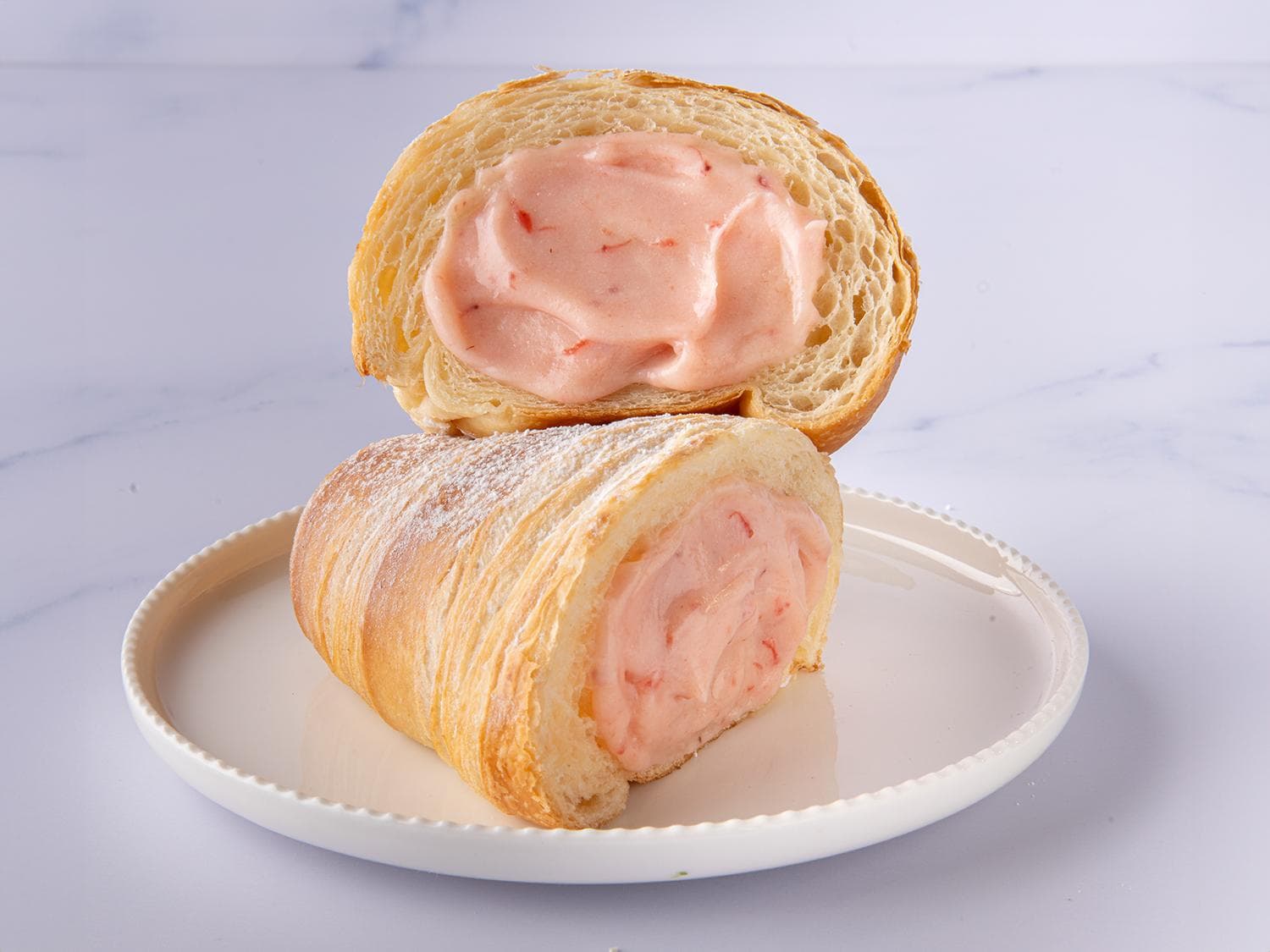Strawberry cream croissant