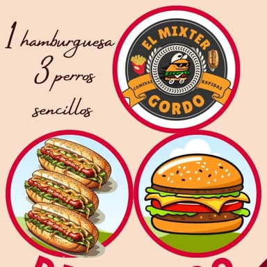 1 Burguer + 3 Perros 🔥