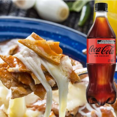 Combo Chilaquiles con Coca Cola Sin Azucar